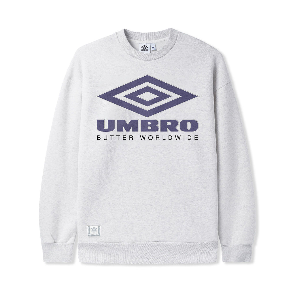 Butter Goods x UMBRO Diamond Logo Crewneck - Ash - main