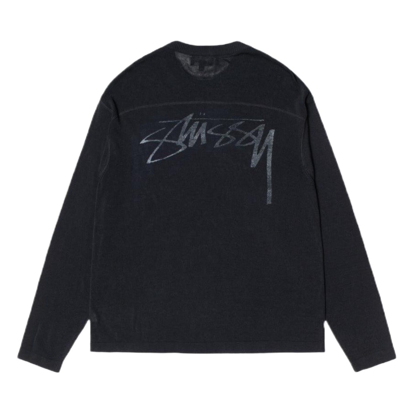 Football Sweater in Black by Stussy Bored of Southsea