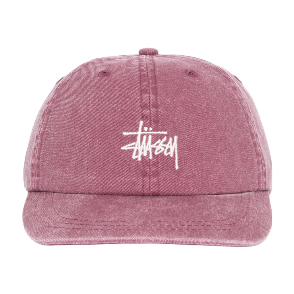 Stussy Washed Stock Low Pro Cap - Burgundy