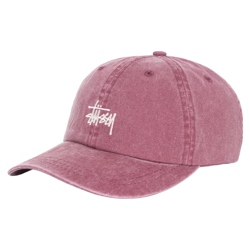 Stussy Washed Stock Low Pro Cap - Burgundy