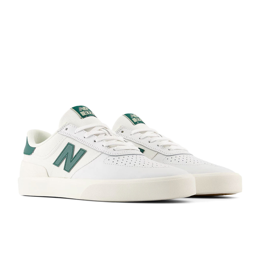 New Balance Numeric NM272 Shoes - White / Forest Green - pair