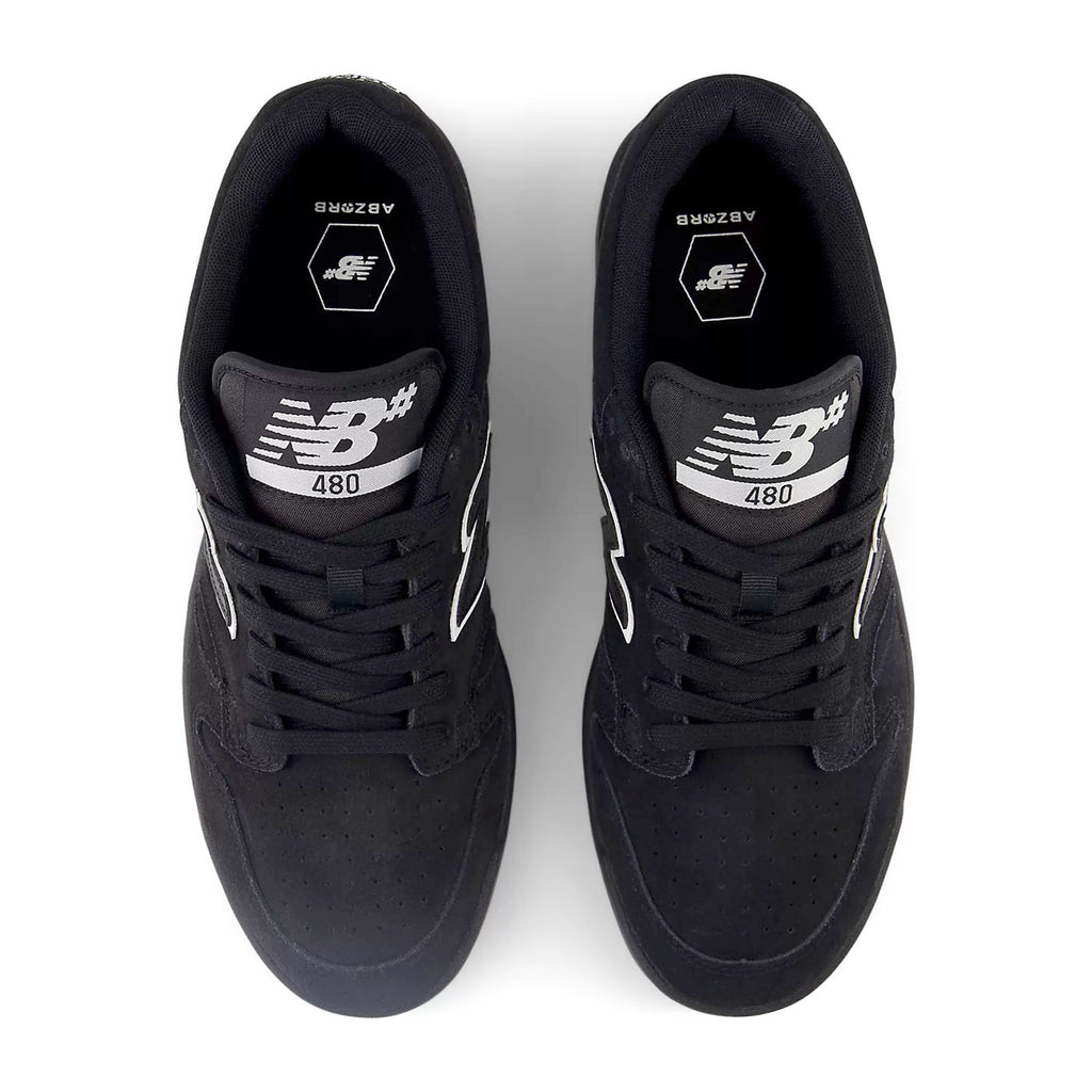 New Balance Numeric NM480 Shoes - Black / White - top