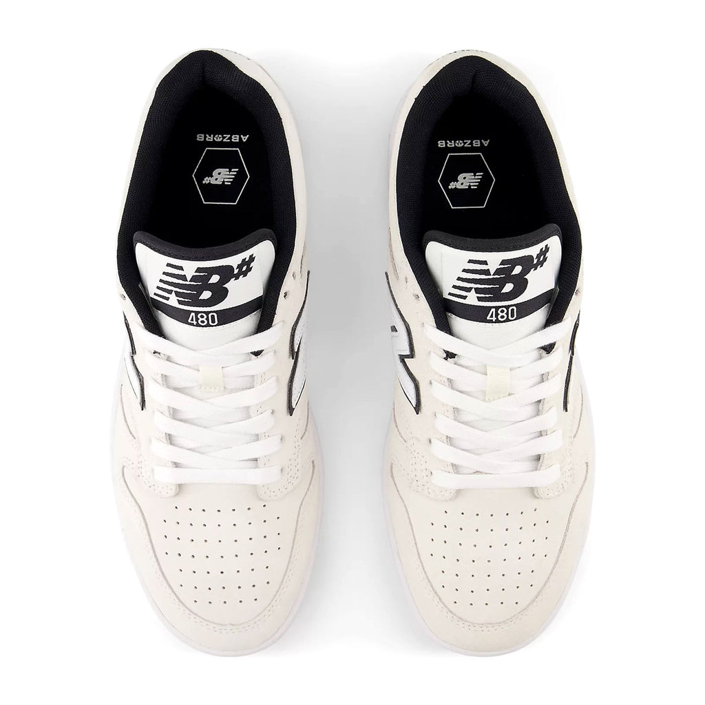 New Balance Numeric NM480 Shoes - White / Black - top