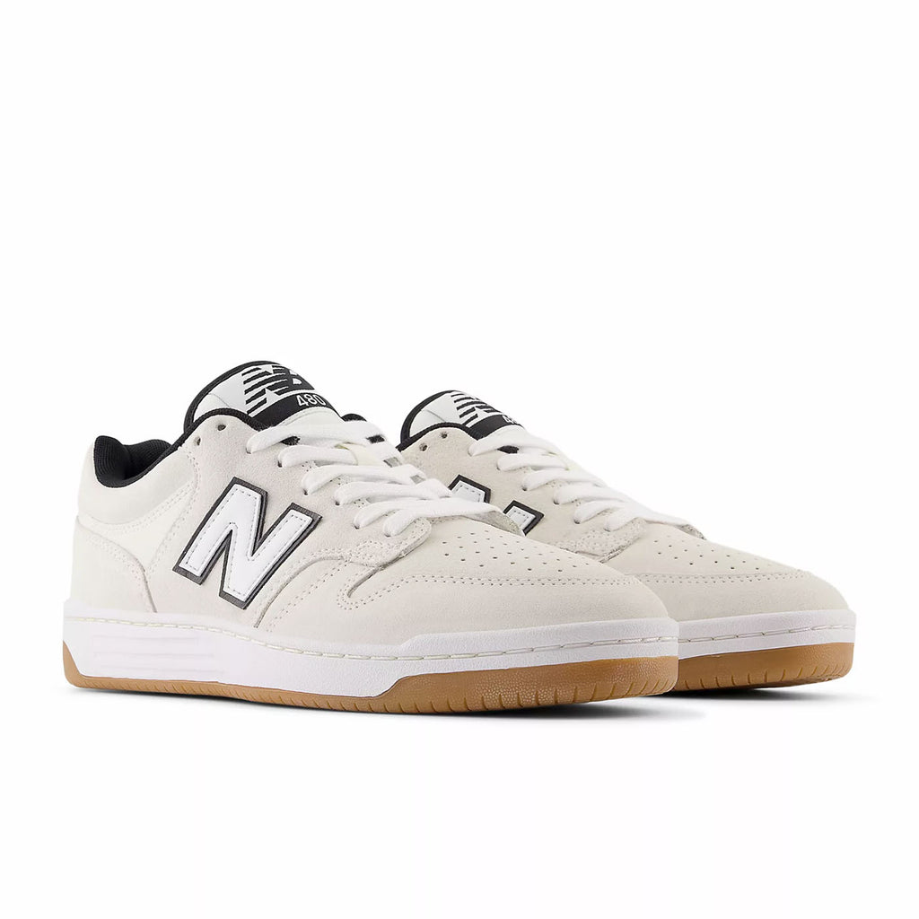 New Balance Numeric NM480 Shoes - White / Black - pair