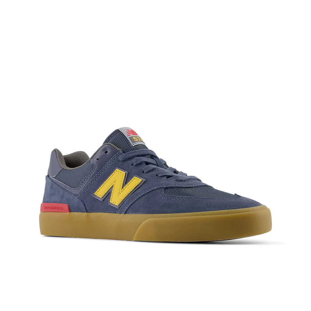 New Balance Numeric NM574  Shoes - Petrol / Gum - side