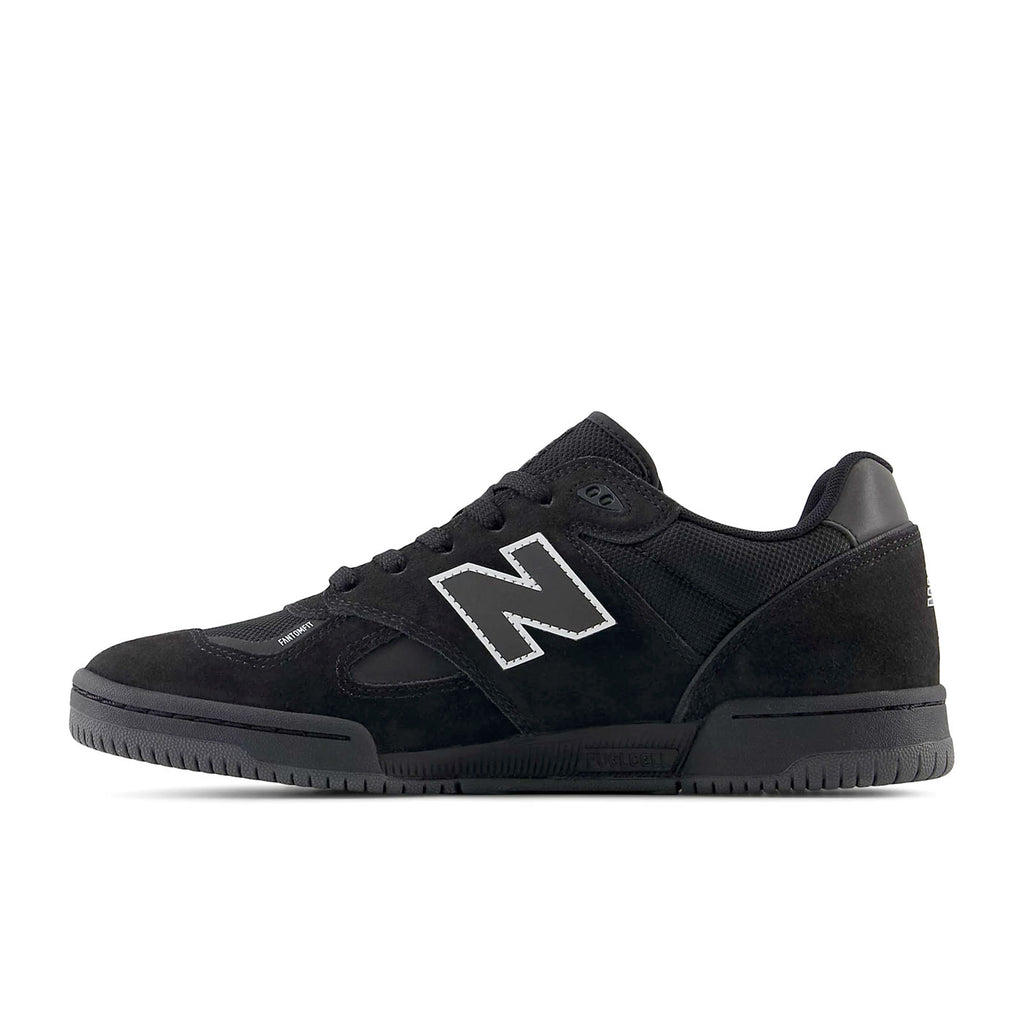 New Balance Numeric NM600 Tom Knox Shoes - Black / White - side