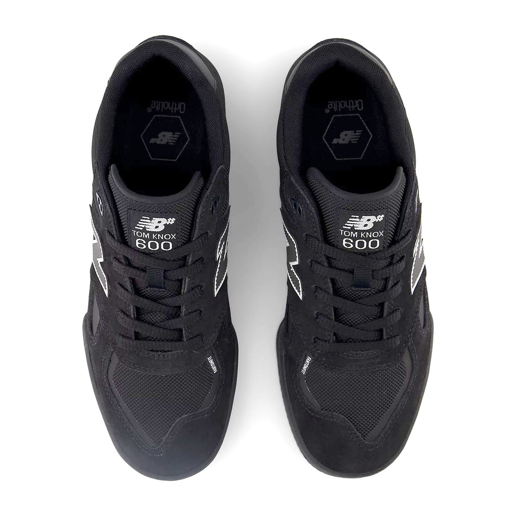 New Balance Numeric NM600 Tom Knox Shoes - Black / White -top