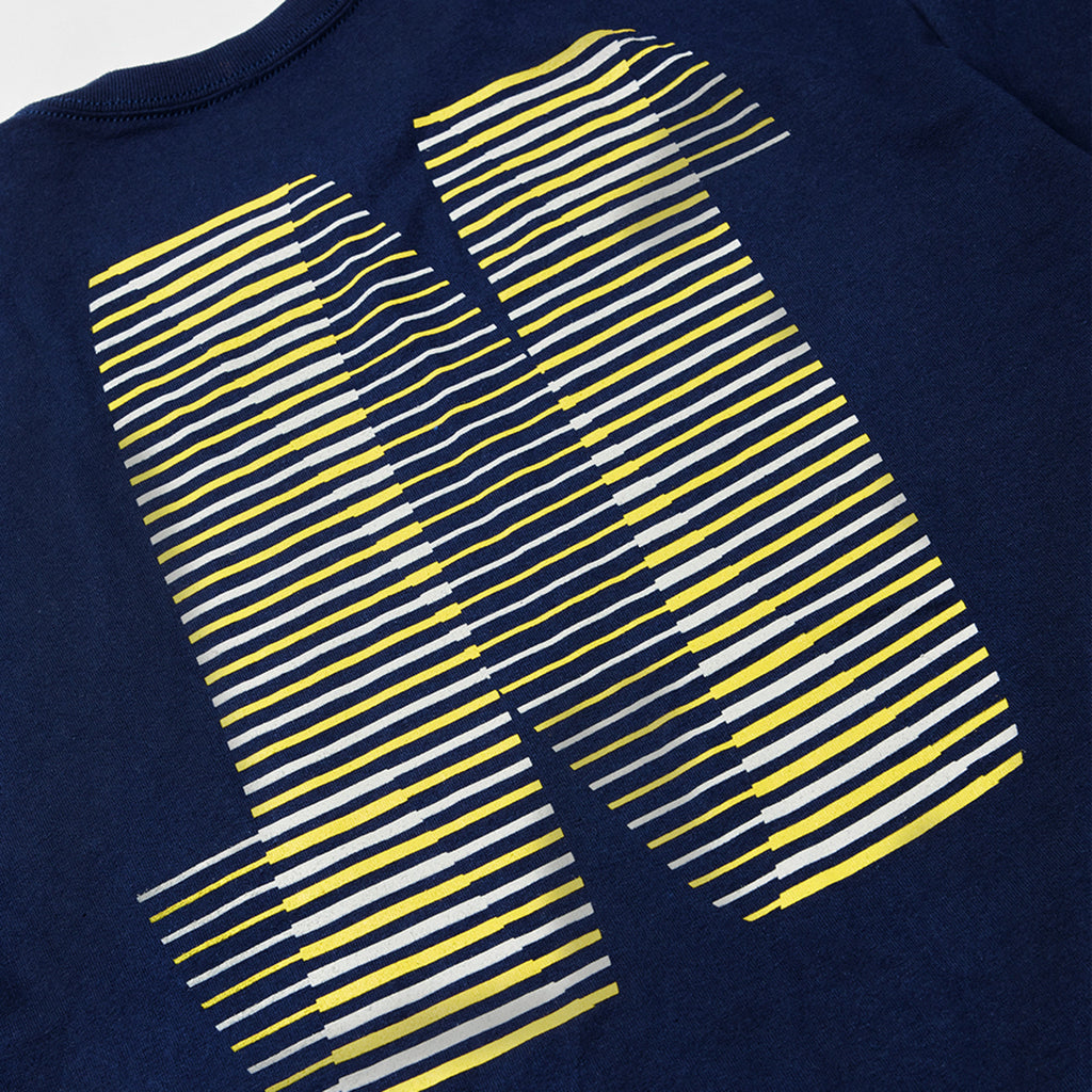 North Skate Mag N Logo T Shirt - Navy / Amber / Smoke - closeup2