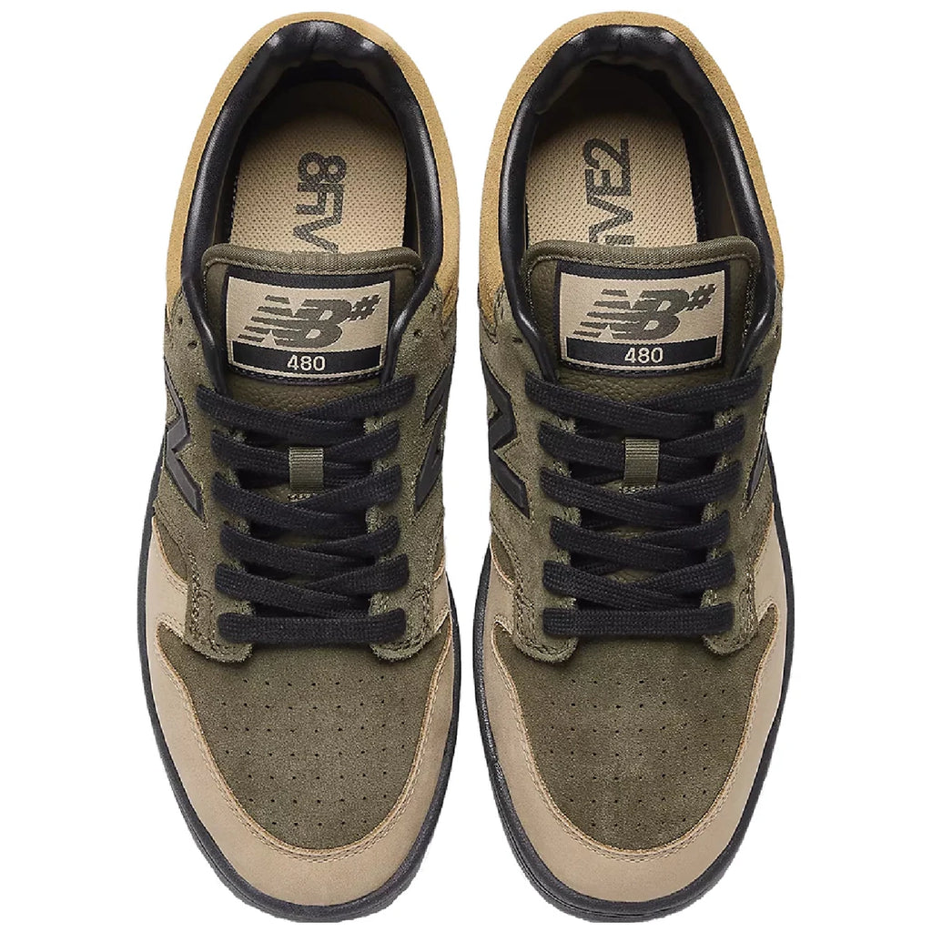 New Balance Numeric NM480 Shoes - Olive / Tan - Top Down 