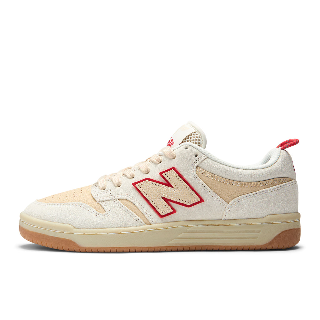 New Balance Numeric NM480 Shoes - Sea Salt / Red - side