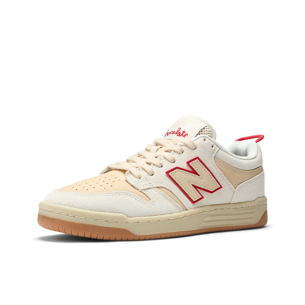 New Balance Numeric NM480 Shoes - Sea Salt / Red - side