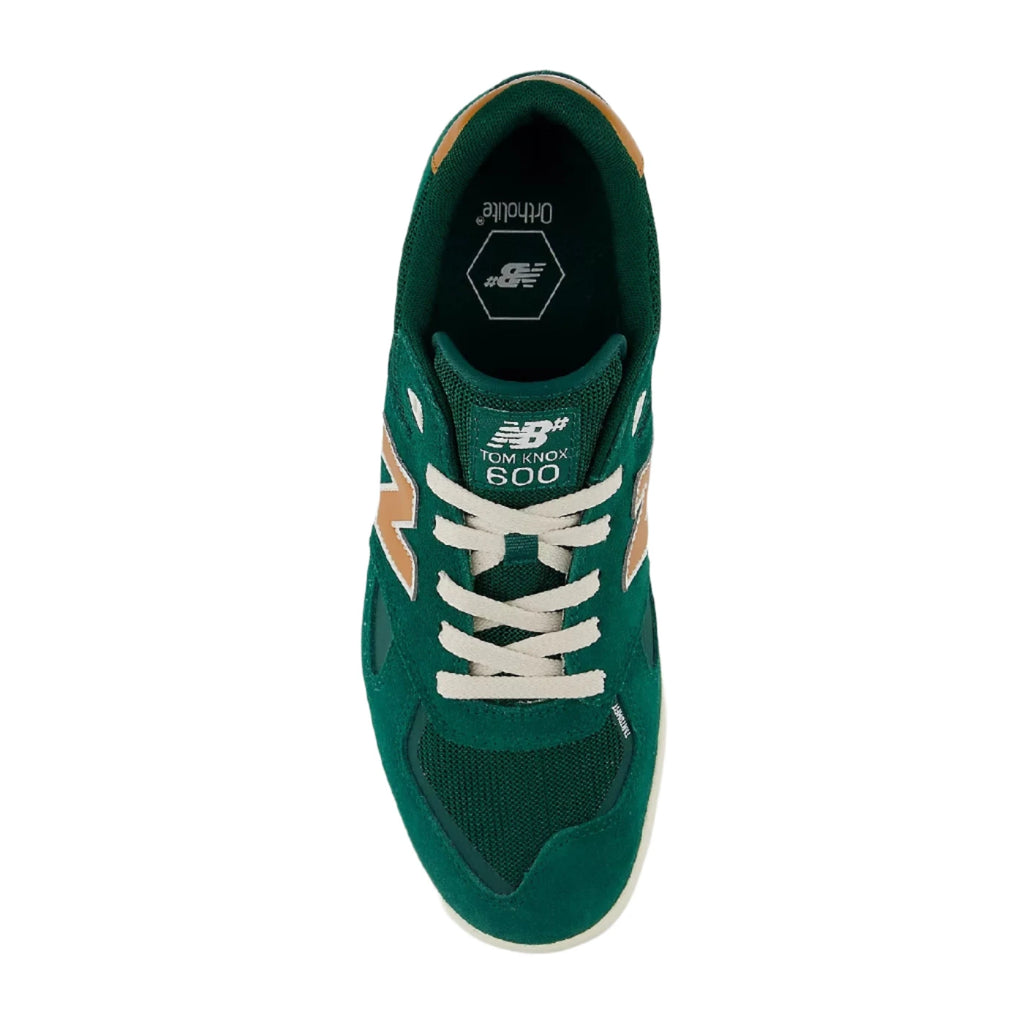 New Balance Numeric NM600 Tom Knox Shoes - Marsh Green / Tan - top