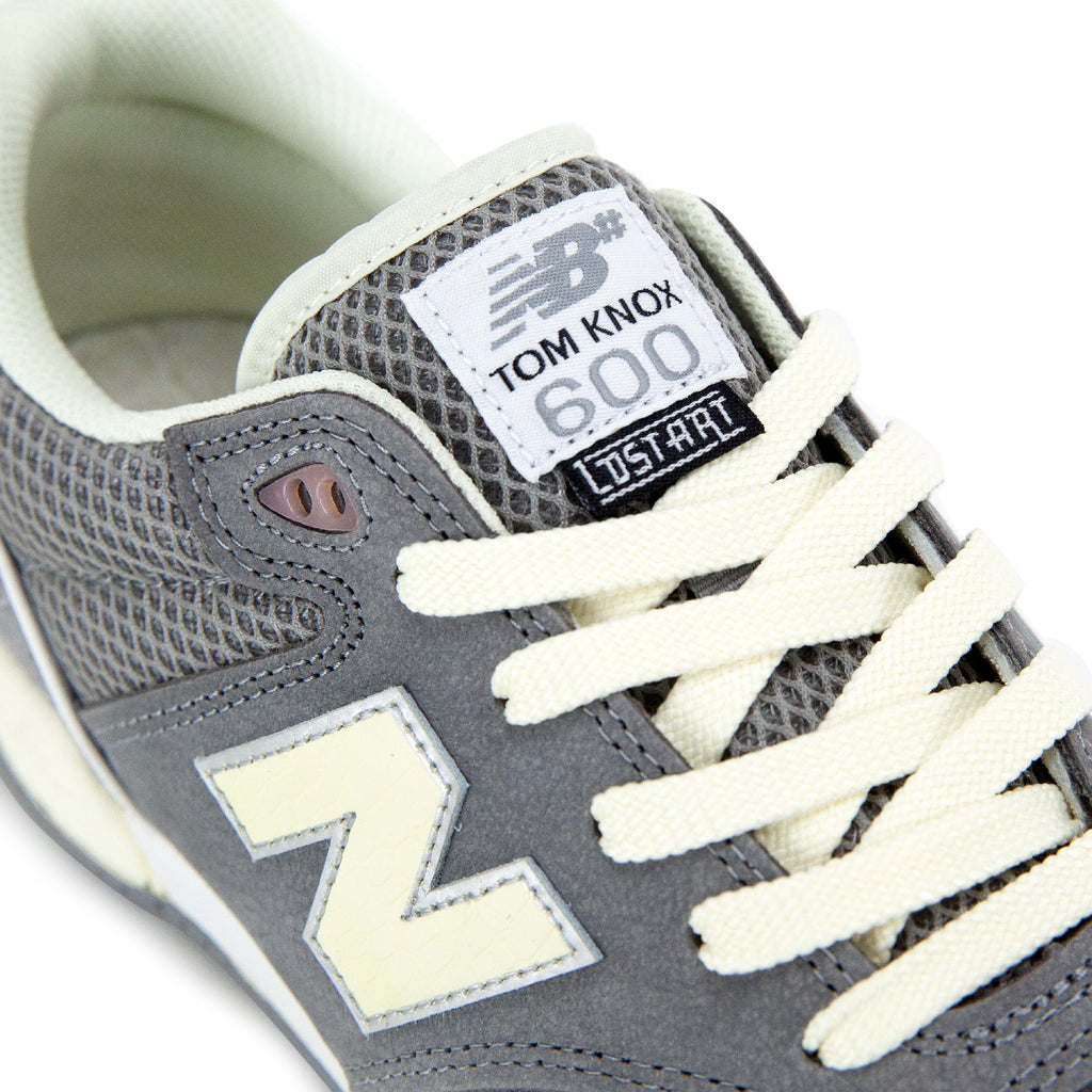 New Balance Numeric x LOST ART NM600 Tom Knox Shoes - Grey / Grey - tongue