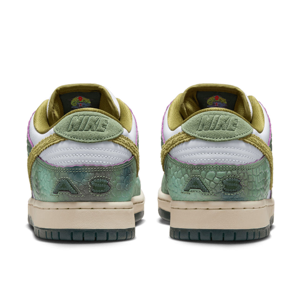 Nike SB Dunk Low Pro - Oil Green / Desert Moss - White - back