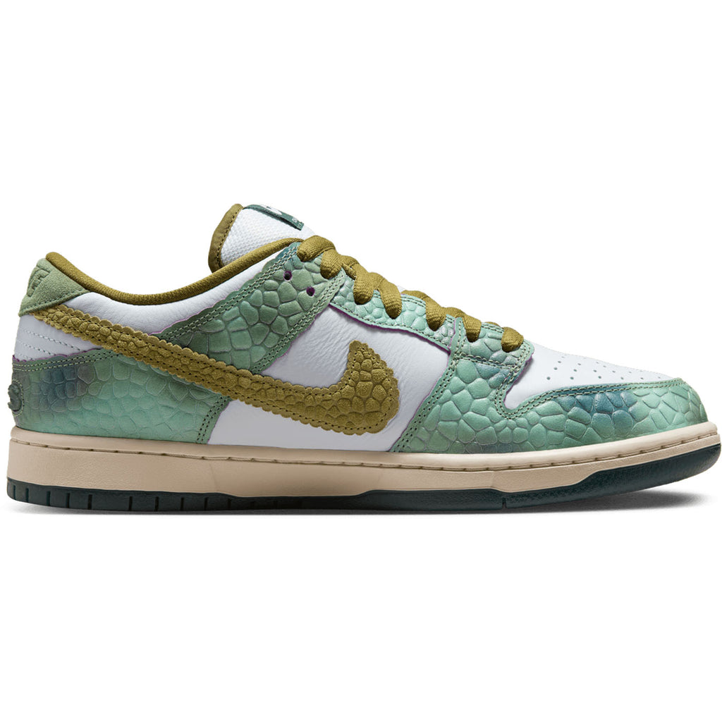 Nike SB Dunk Low Pro - Oil Green / Desert Moss - White