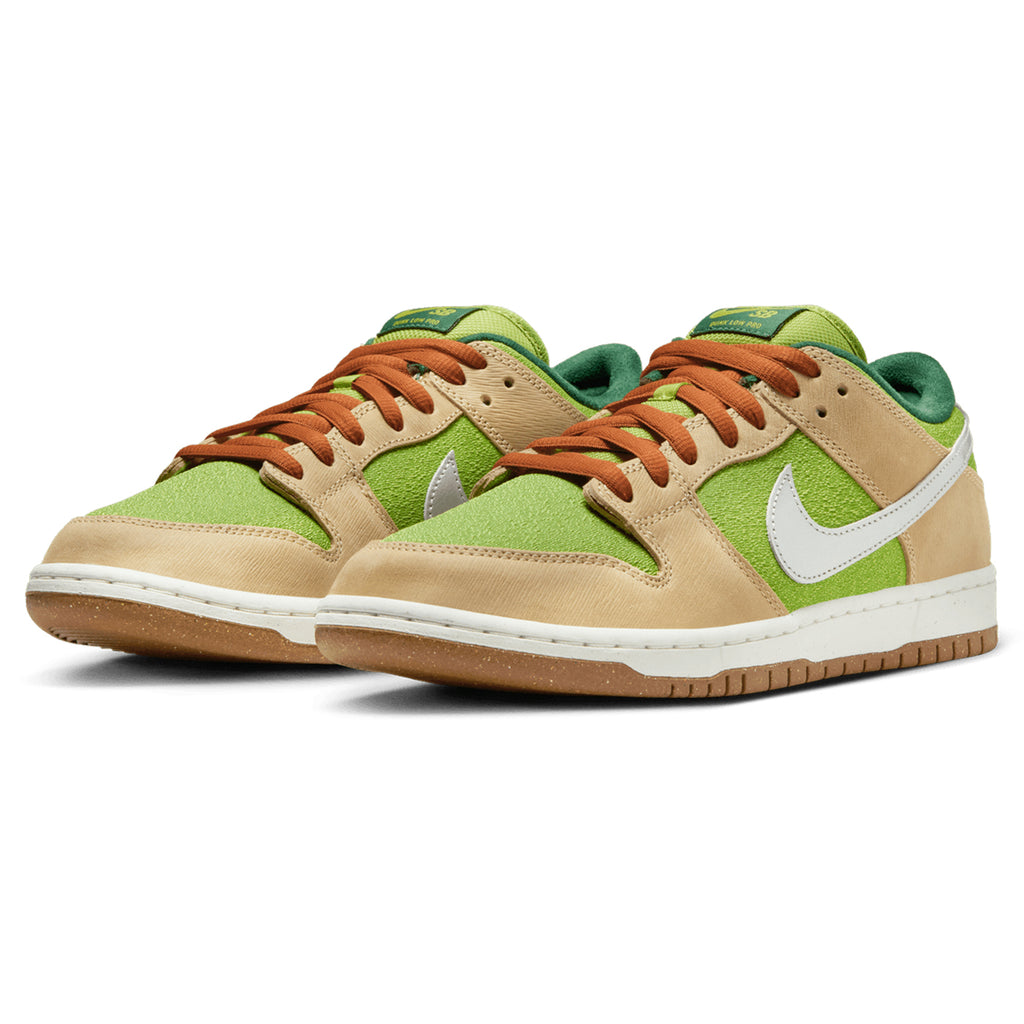 Nike SB Dunk Low Pro - Sesame / Metallic Silver - Pear - Fir