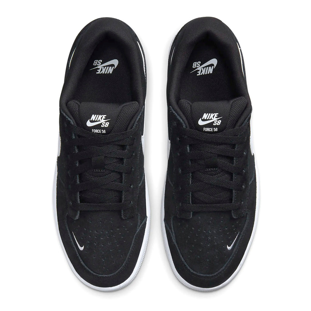 Nike SB Force 58 Shoes - Black / White - Black