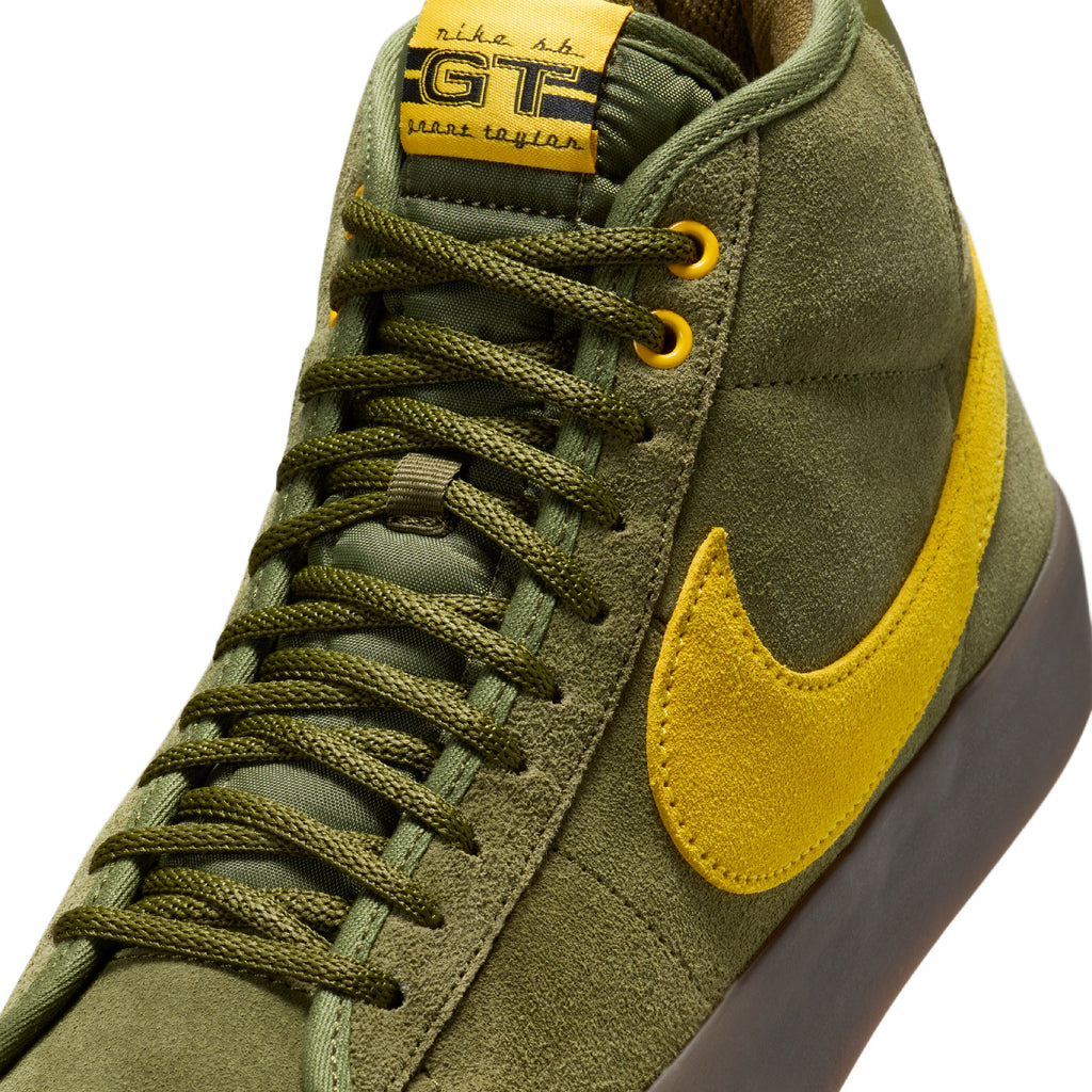 Nike SB  x ANTIHERO Zoom Blazer Mid Shoe - Rough Green / Armarillo - Rough Green - laces