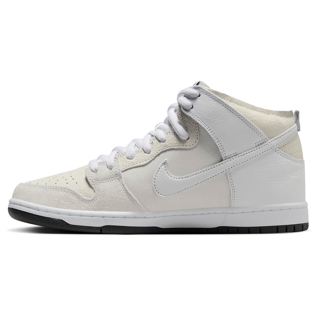 Nike SB Dunk High x ANTIHERO Shoes - White / White - Black - side