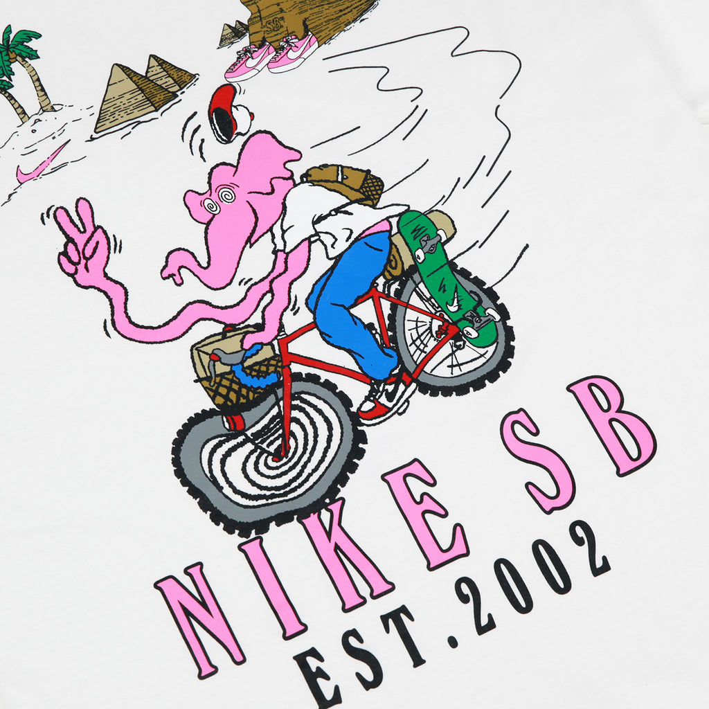 Nike SB Bike Day T Shirt - White - closeup2