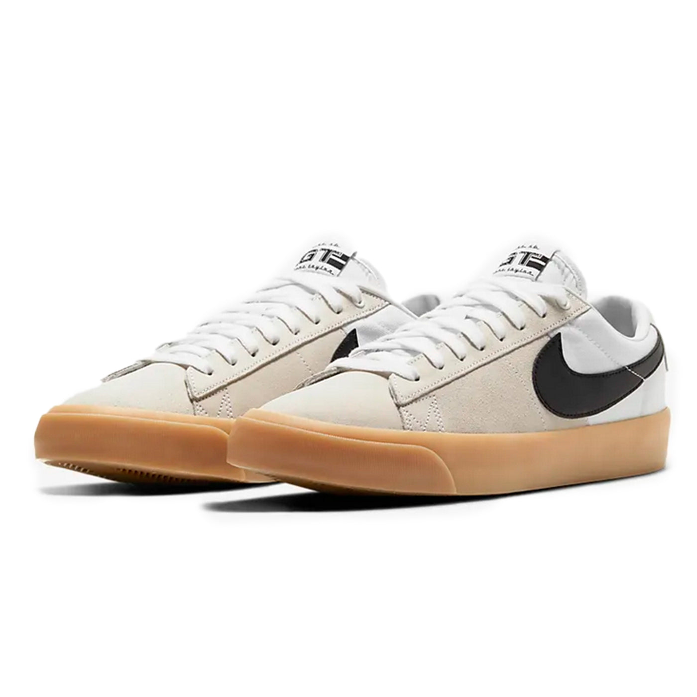 Zoom Blazer Low Pro GT Shoes in White Black White White by Nike SB Bored of Southsea