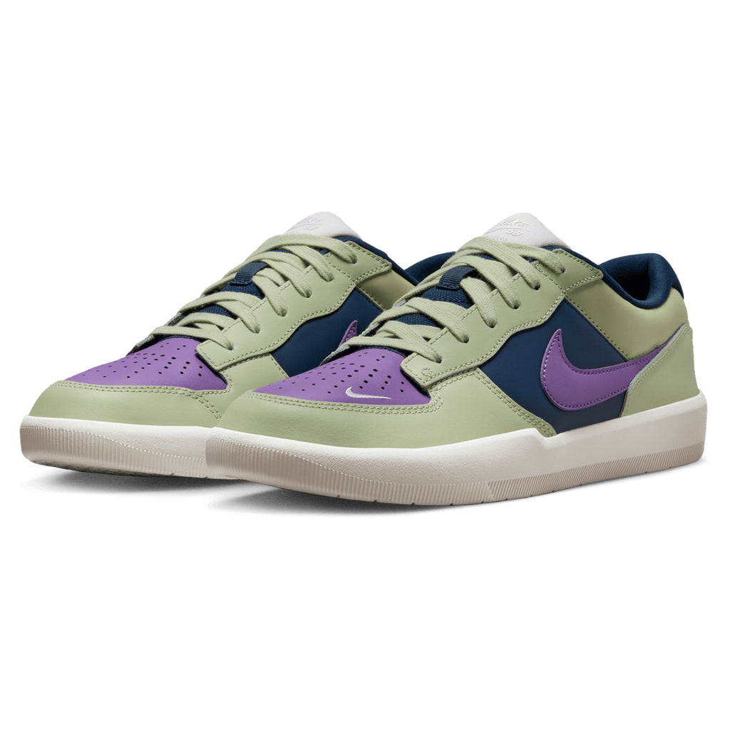 Nike SB Force 58 Premium Shoes - Olive Aura / Black Raspberry - Armory Navy