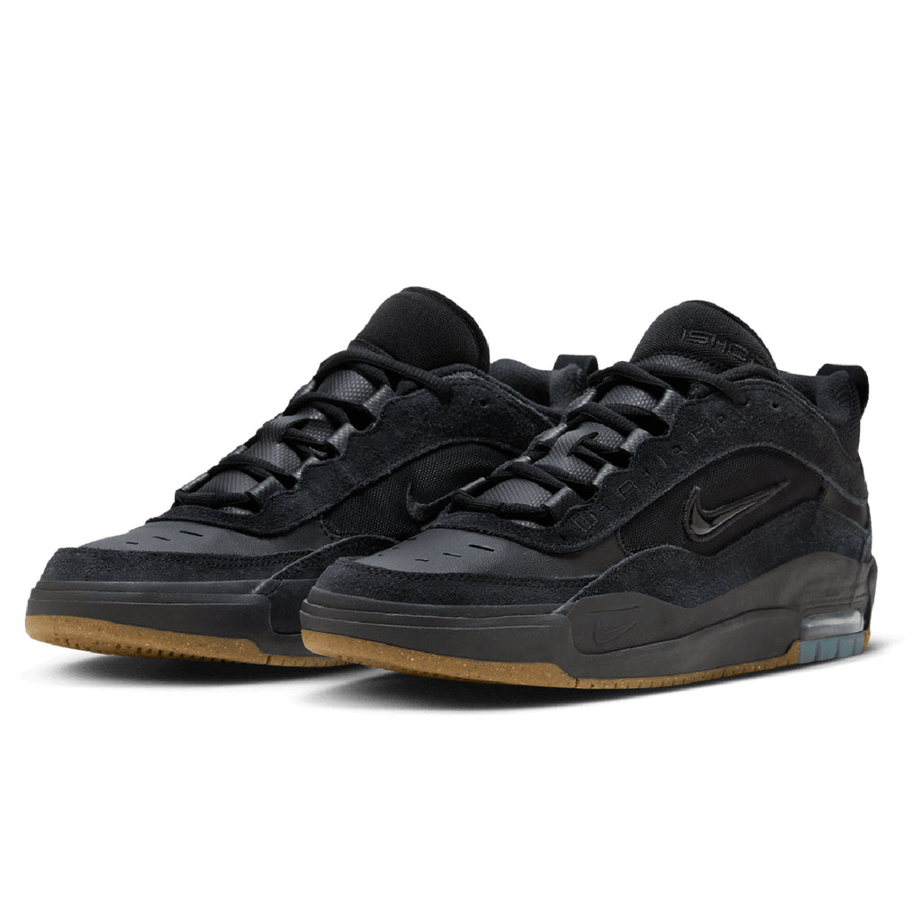 Nike SB Air Max Ishod Shoes - Black / Black - Anthracite - Black - Paired