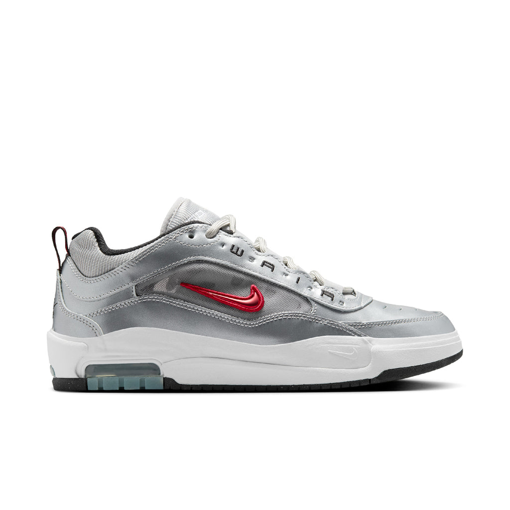 Nike SB Air Max Ishod 'Silver Bullet' Shoes - Metallic Silver / Varsity Red - main