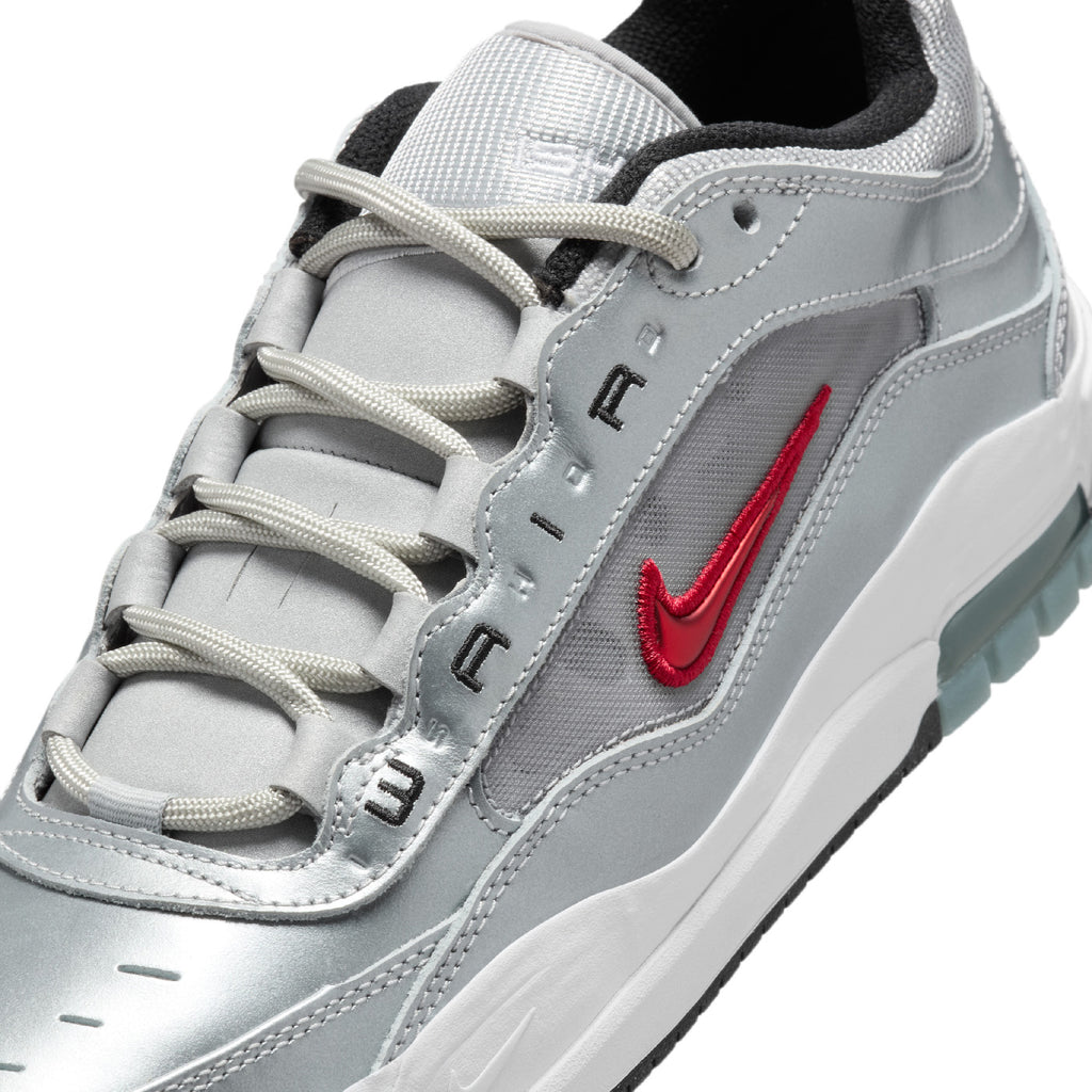 Nike SB Air Max Ishod 'Silver Bullet' Shoes - Metallic Silver / Varsity Red - front