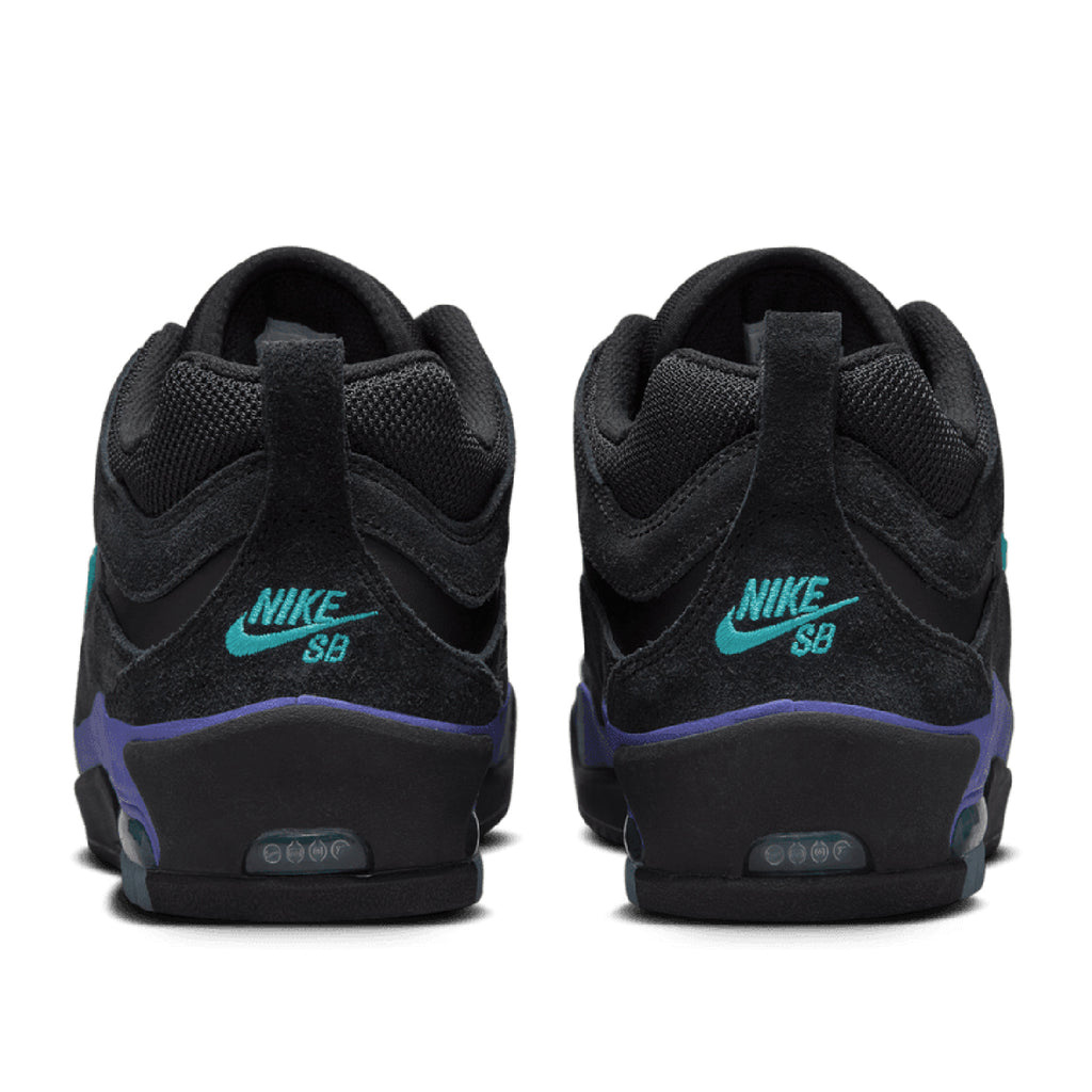 Nike SB Air Max Ishod Shoes - Black / Black - Persian Violet - Dusty Cactus - back