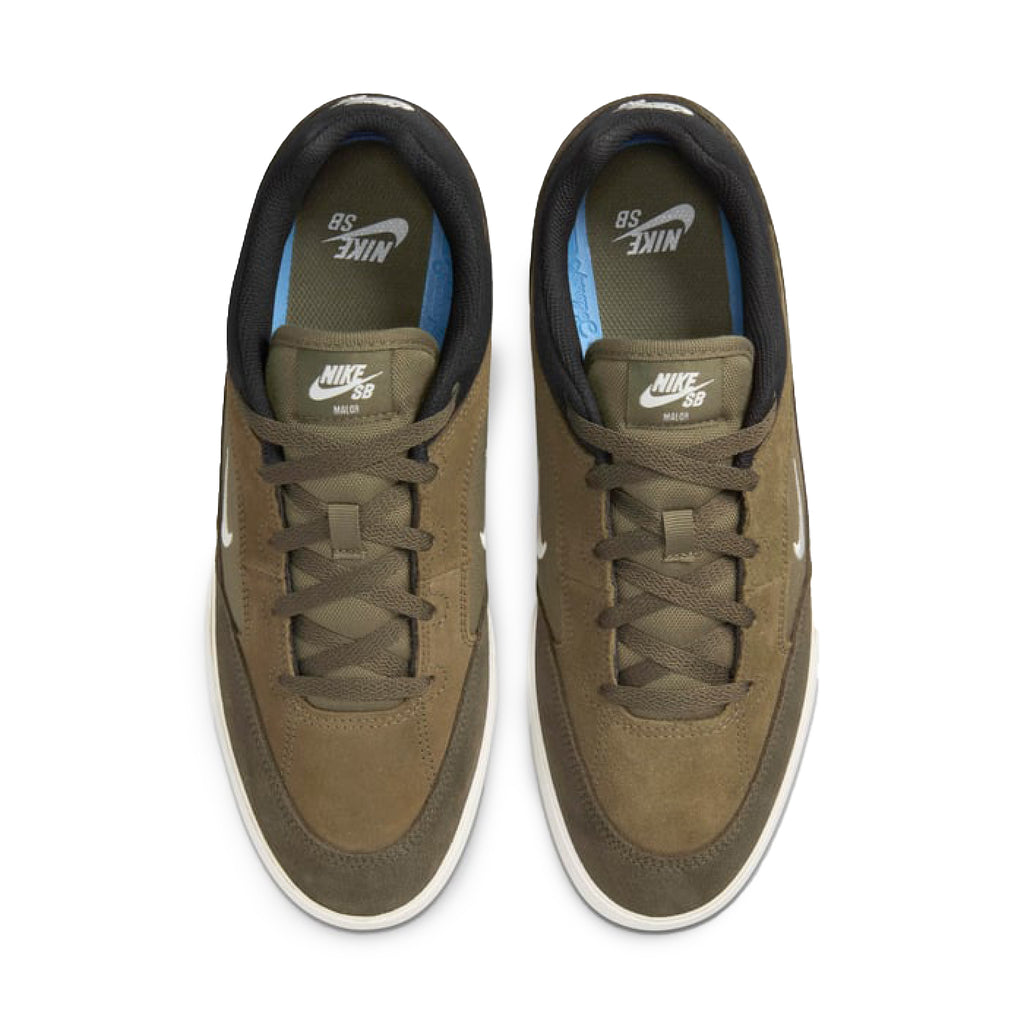 Nike SB Malor Shoes - Medium Olive / Sail - Cargo Khaki - Black -top