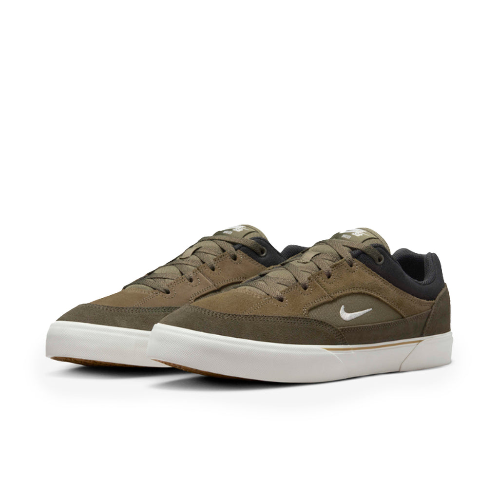 Nike SB Malor Shoes - Medium Olive / Sail - Cargo Khaki - Black - pair