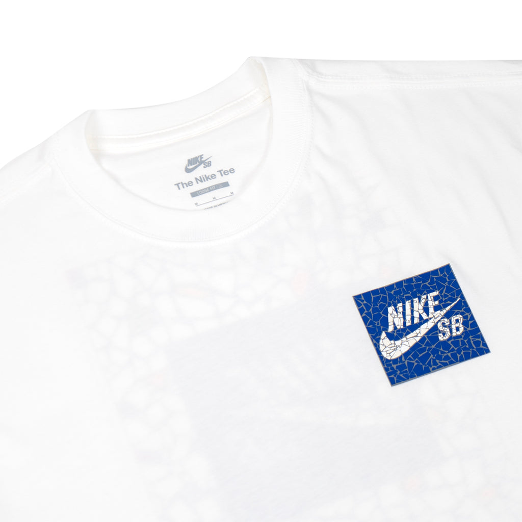 Nike SB Mosaic T Shirt - White - closeup