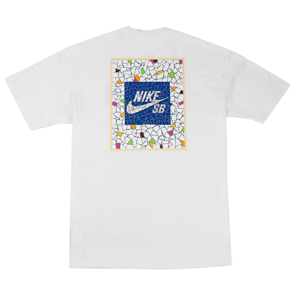 Nike SB Mosaic T Shirt - White - back