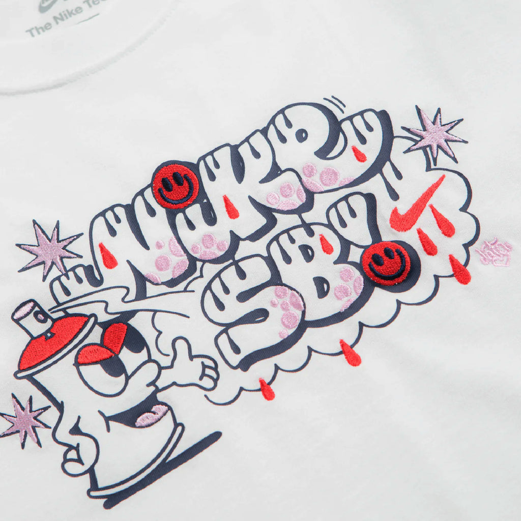 Nike SB Spray Can T Shirt - White - closeup