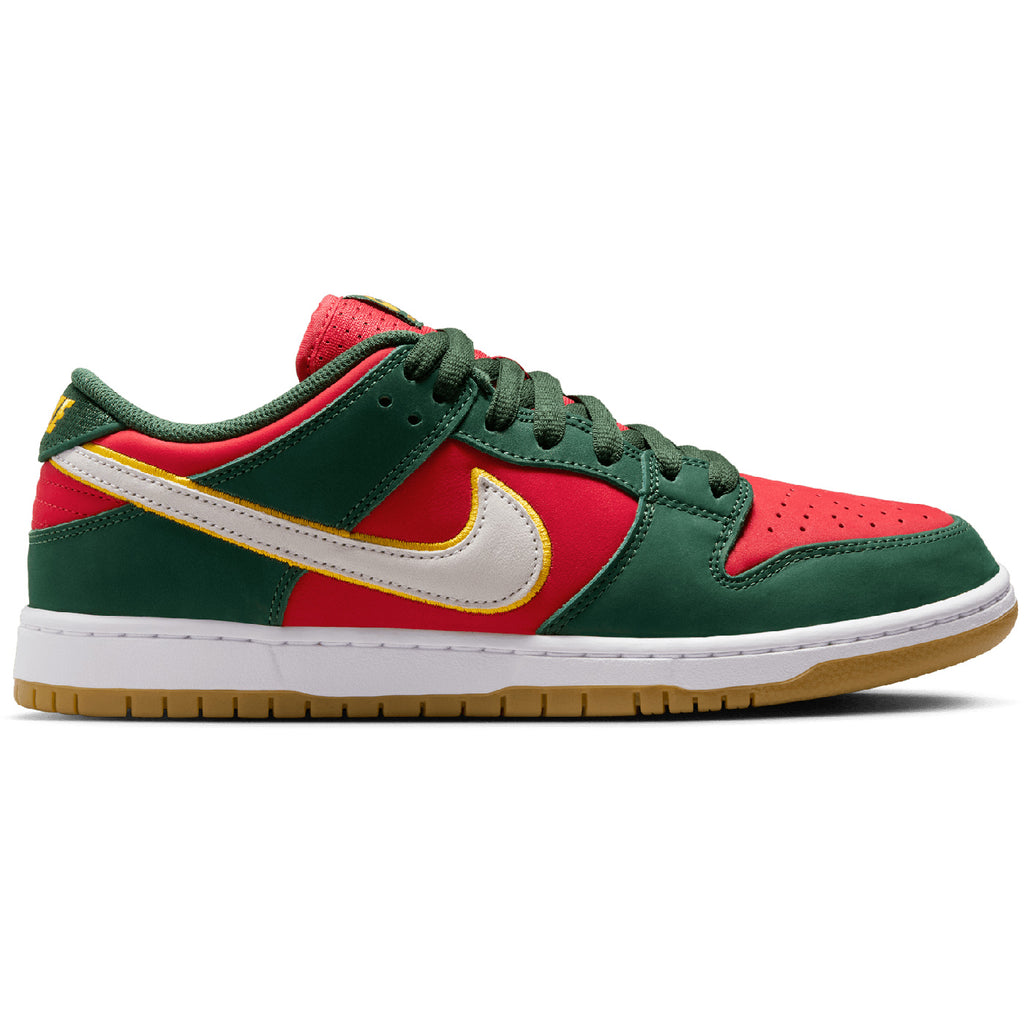 Nike SB Dunk Low Pro - Fir / White - University Gold - Fire Red - main