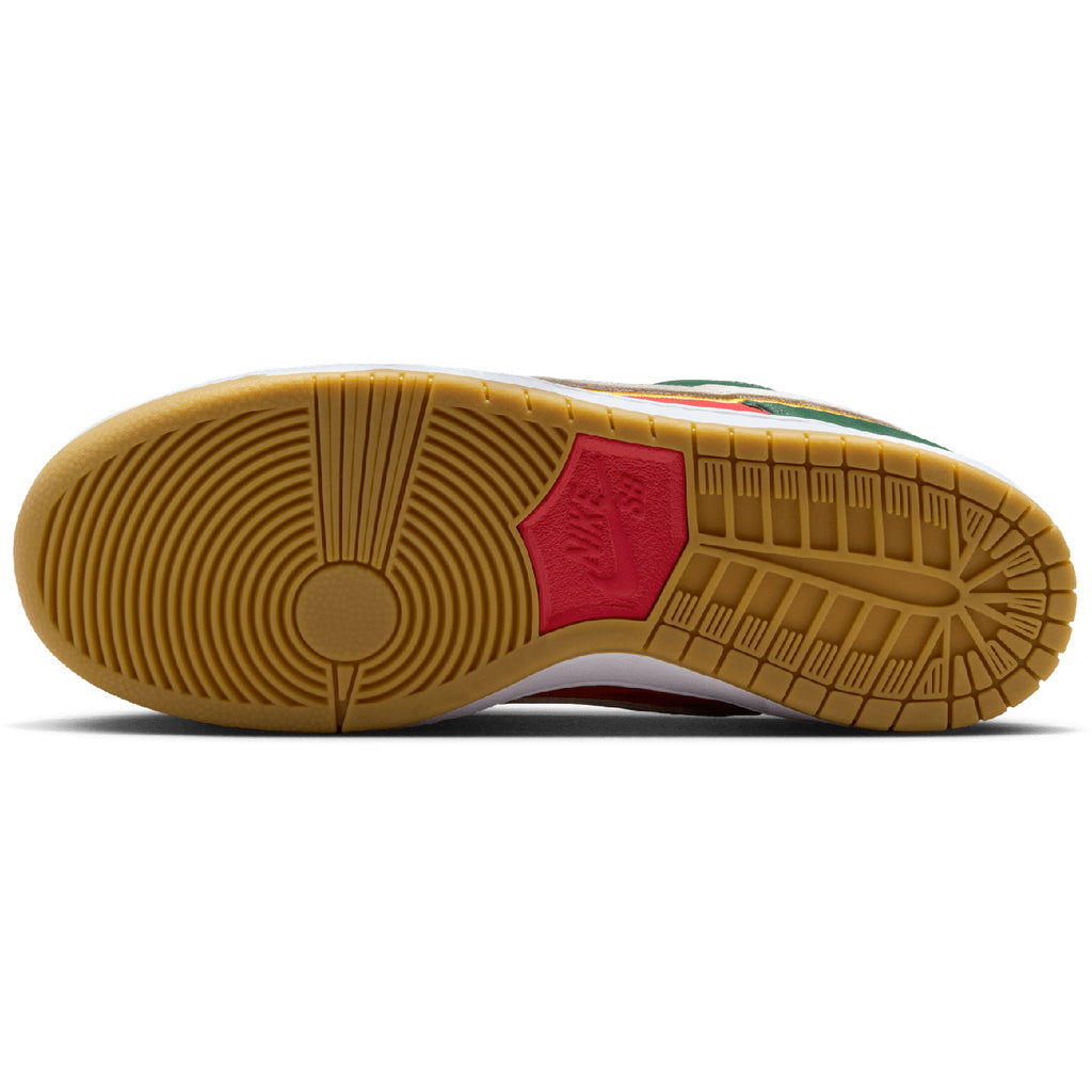 Nike SB Dunk Low Pro - Fir / White - University Gold - Fire Red - sole