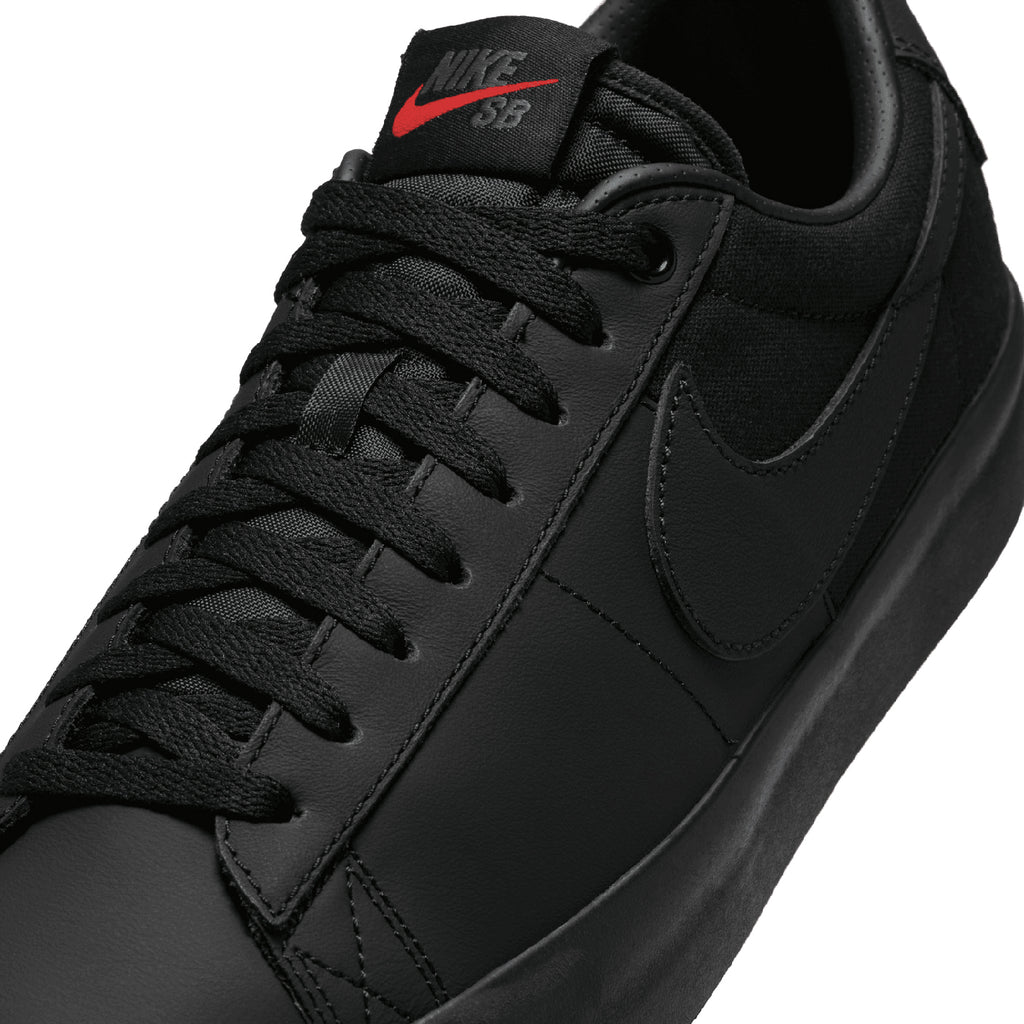 Nike SB Zoom Blazer Low Pro GT ISO Shoes - Black / Black - Black - Black - laces