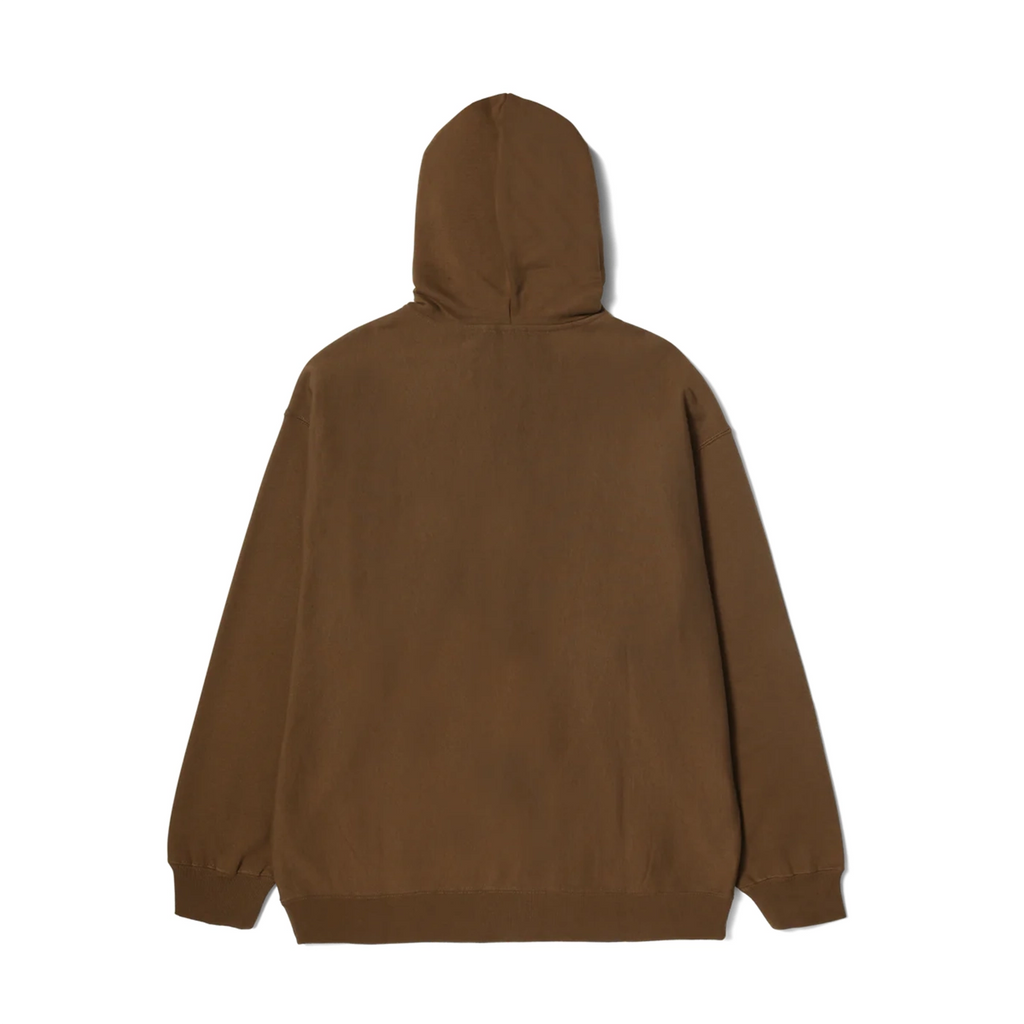 HUF Outlines Heavy Weight Full Zip Fleece - Brown - back