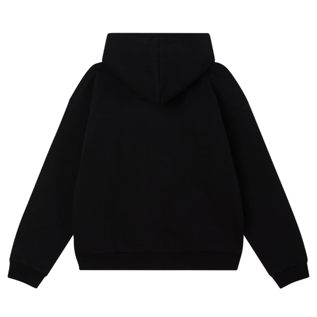 Obey Oval Extra Heavy Zip Hoodie Black - Back 