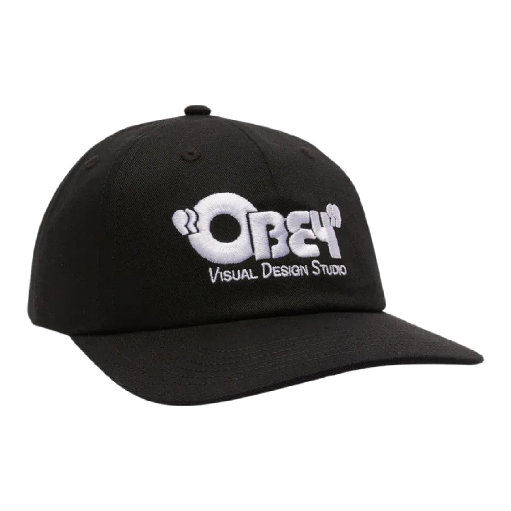 Obey Clothing Visual Design 5 Panel Snapback Cap - Black - main