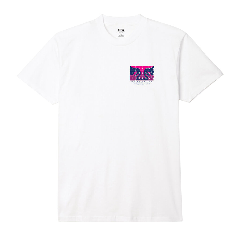 Obey Brick by Brick T Shirt - White - front