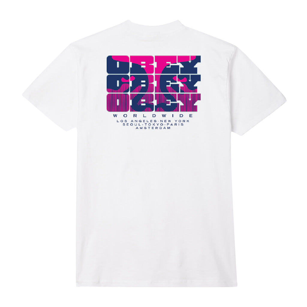 Obey Brick by Brick T Shirt - White - back 