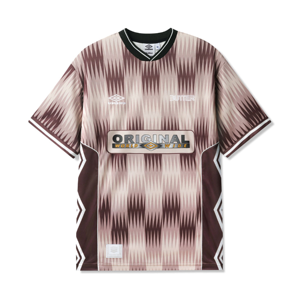 Butter Goods x UMBRO Optical Jersey - Brown / Taupe - front