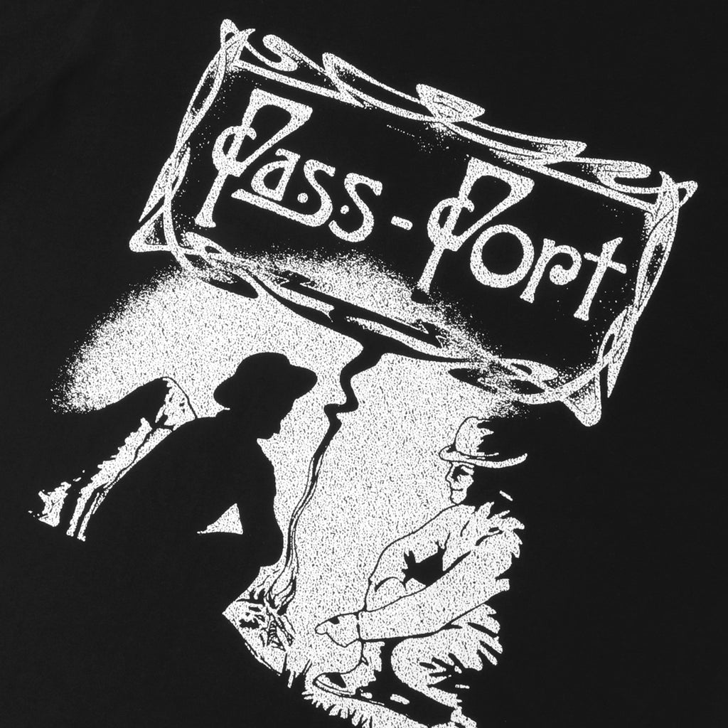 PASS~PORT Plume T Shirt - Black - close up