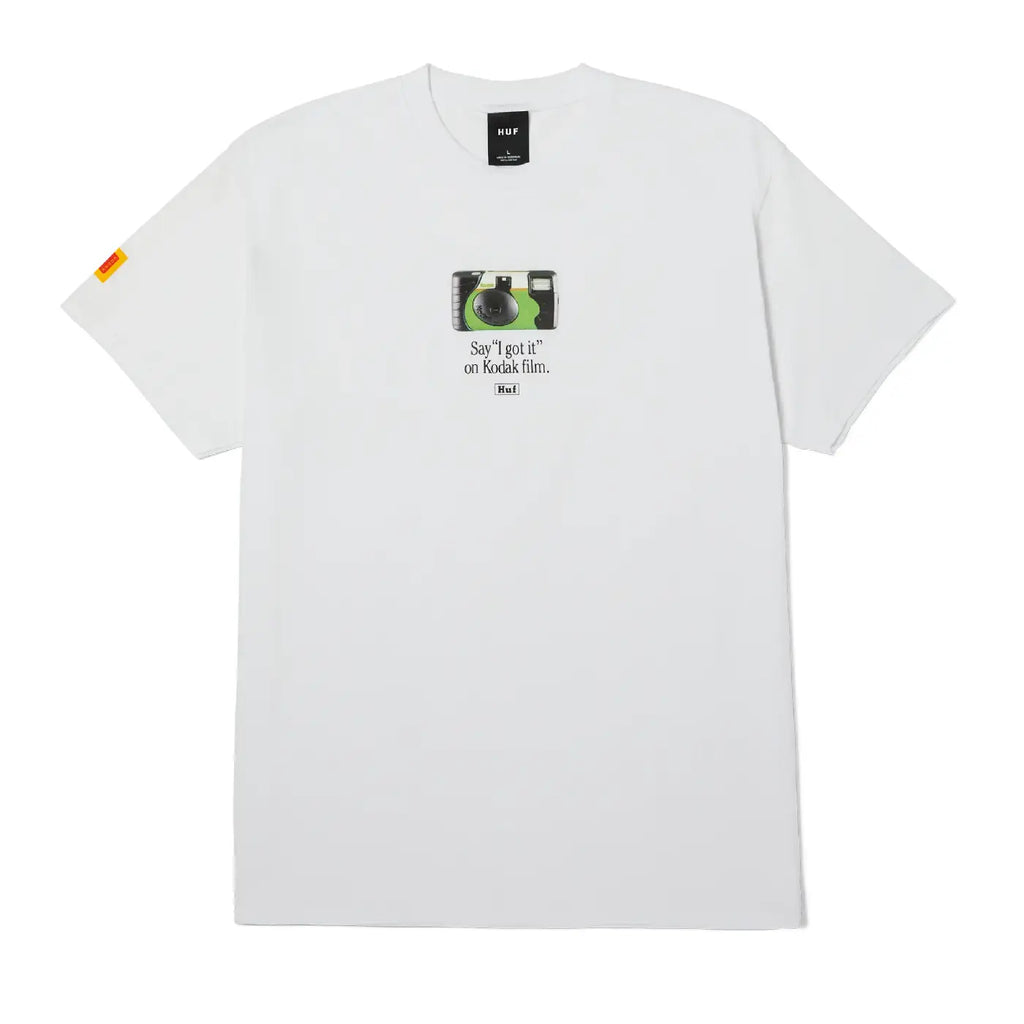 HUF x Kodak Power Flash T Shirt - White - front