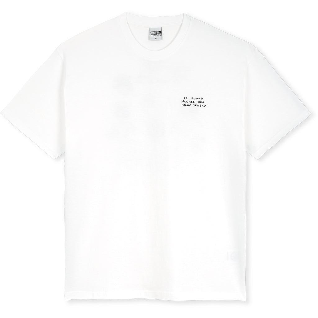 Polar Skate Co Found T Shirt - White - Front