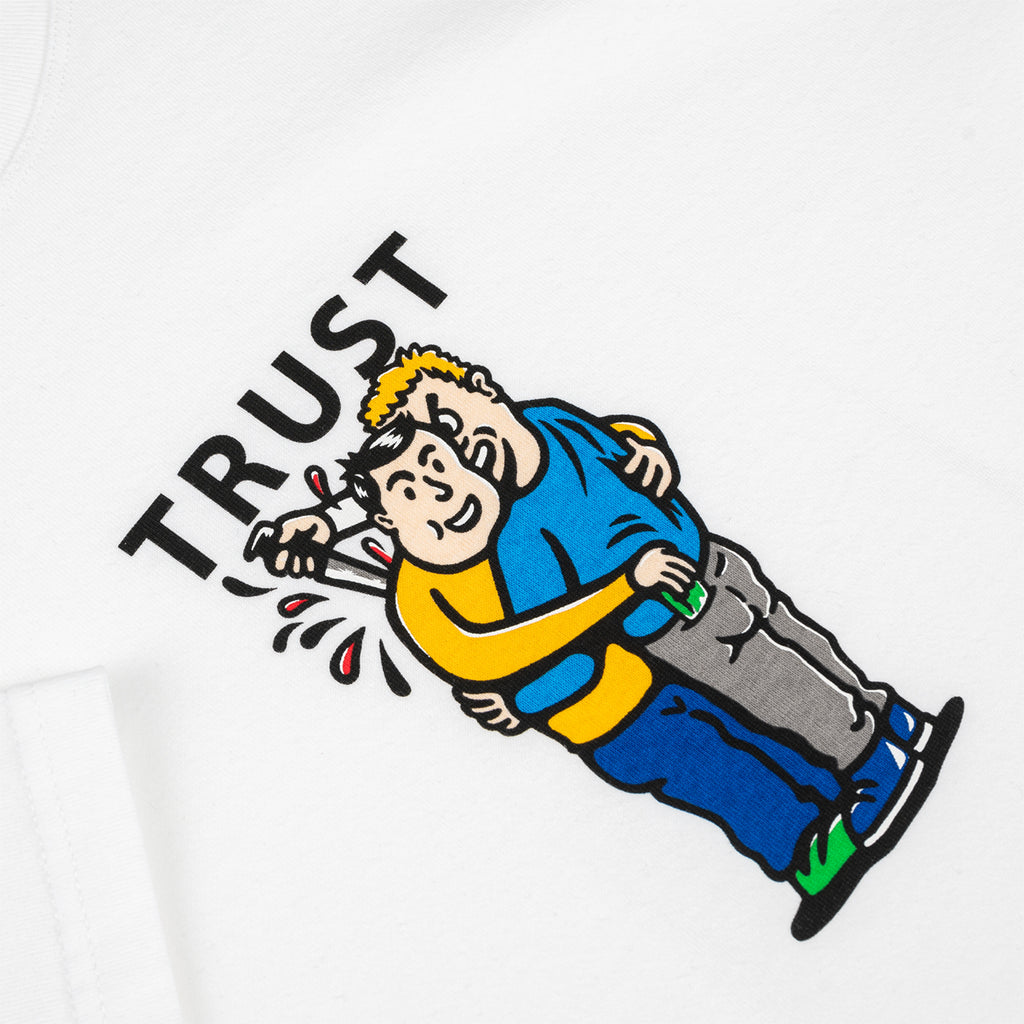 Polar Skate Co Trust T Shirt - White - Chest graphic detail