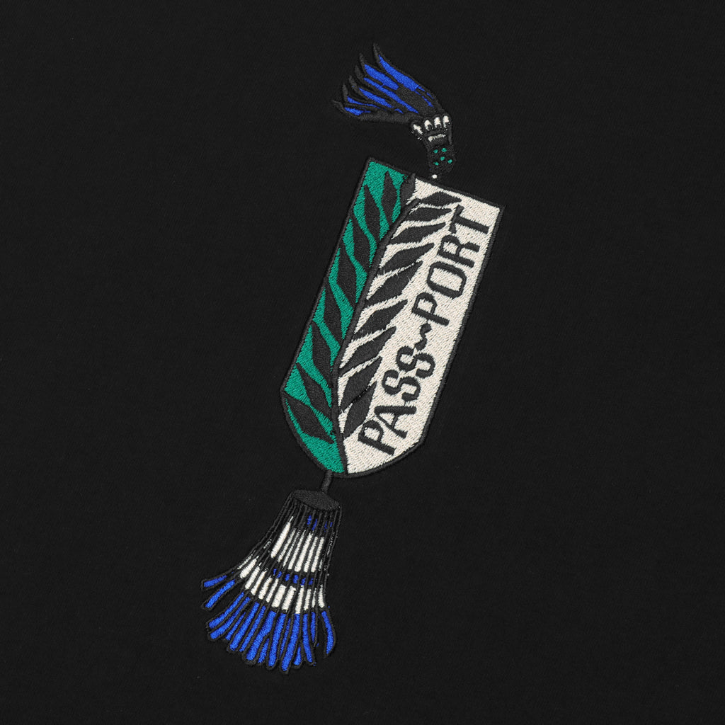 PASS~PORT Tassle T Shirt - Black - closeup