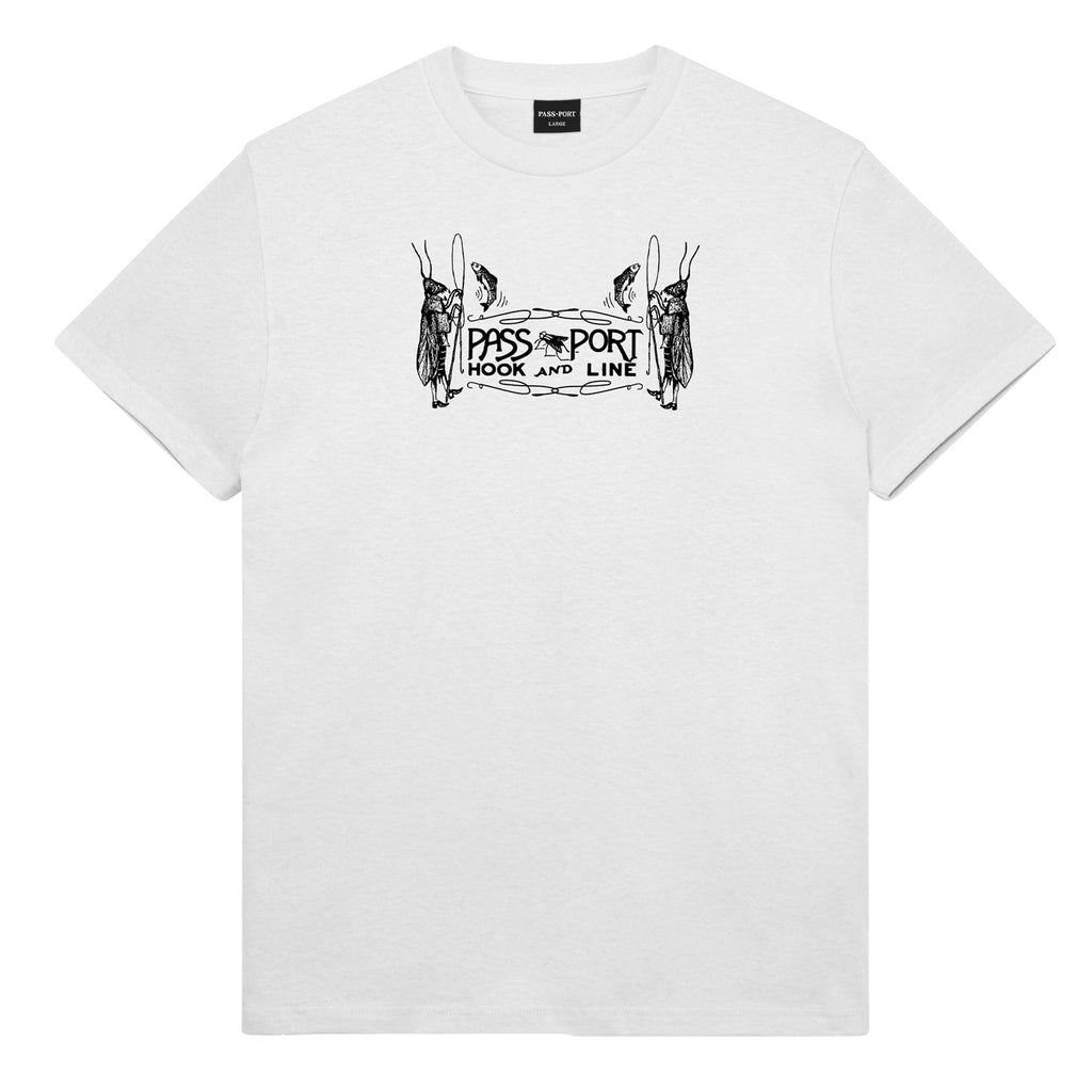 PASS~PORT Hook & Line T Shirt - White - front